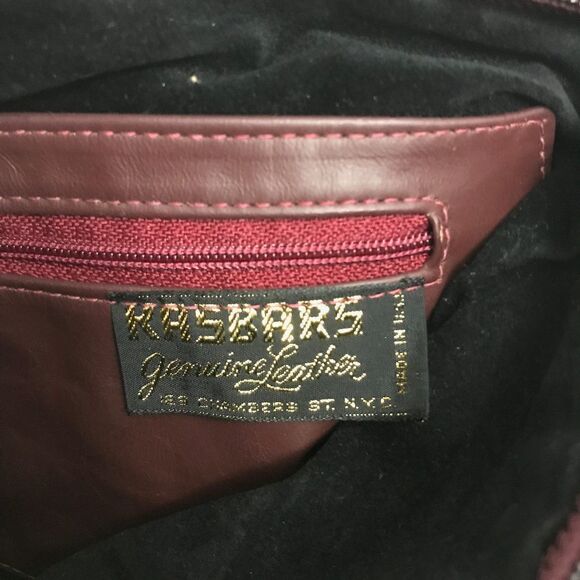 Dark Burgundy Snakeskin Vintage 80's Crossbody Bag - Picture 3 of 4